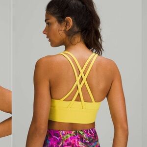 Lululemon Energy Longline Bra Ribbed Luxtreme *Medium Support, B–D Cups Soleil